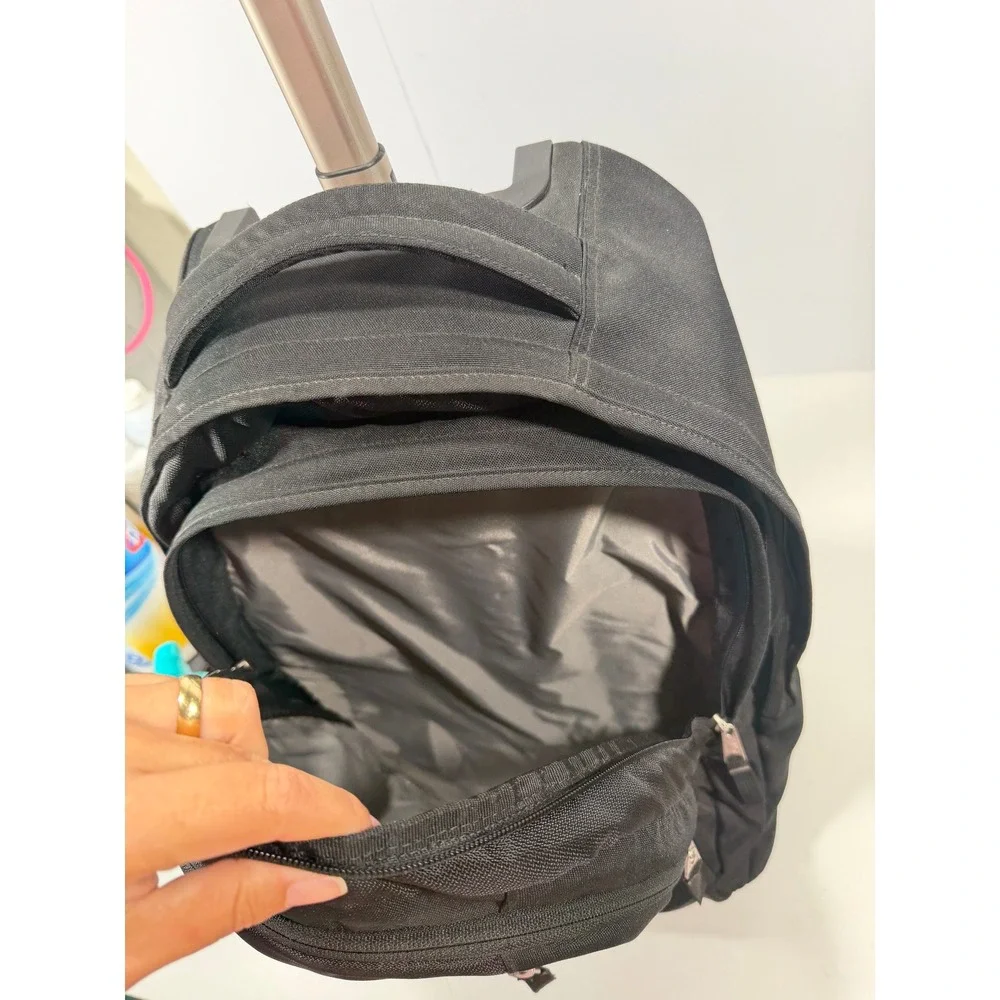 JanSport Driver 8 Rolling Backpack Black Retractable Handle Travel School Bag
